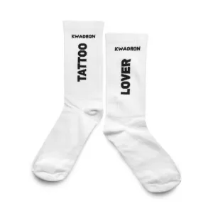 ČARAPE - SOCKS TATTOO LOVER BY KWADRON - WHITE