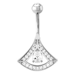 FAN WITH ZIRCONS – NAUŠNICA / PIERCING ZA PUPAK