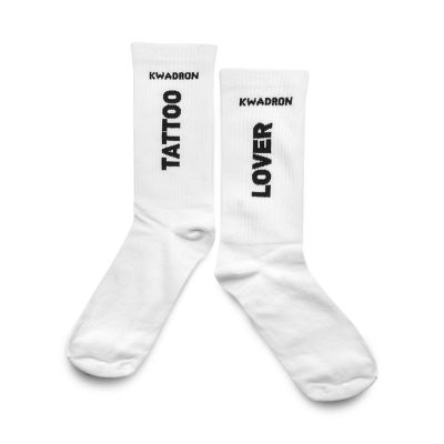KWADRON - TATTOO LOVER WHITE SOCKS